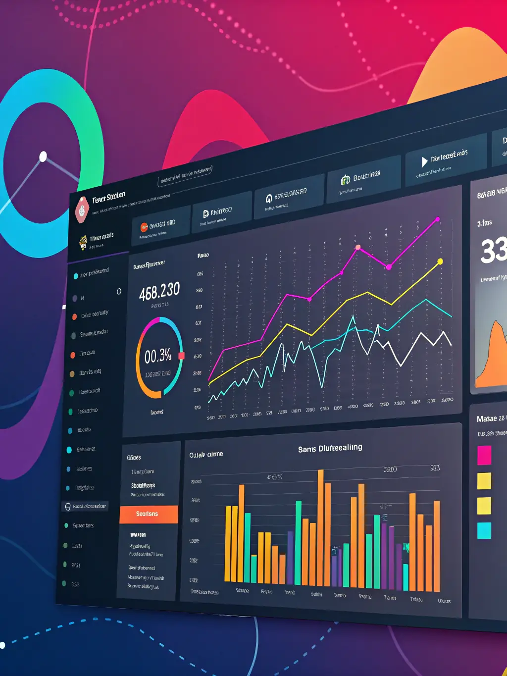An image depicting a dashboard with real-time financial data and analytics, highlighting Procurify-ap.com's ability to provide up-to-date insights for informed decision-making.